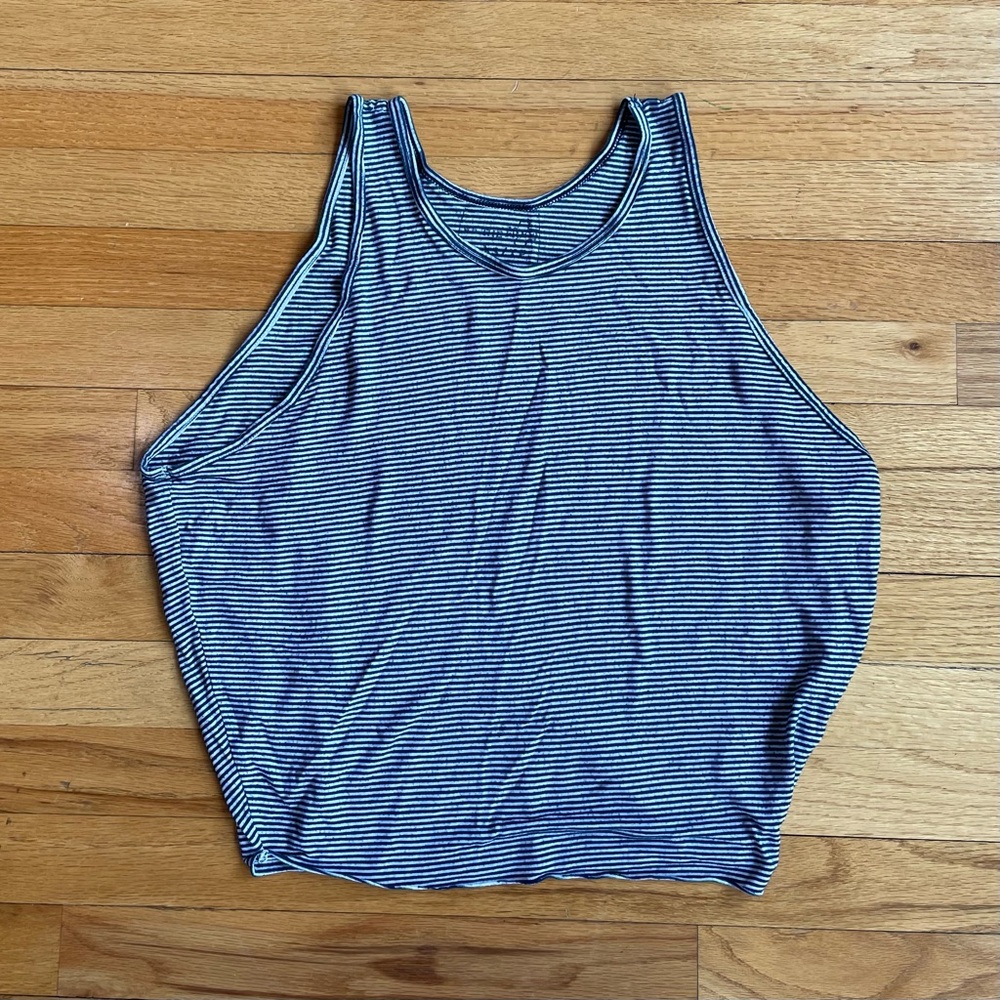 We The Free Striped Blue and White Tank